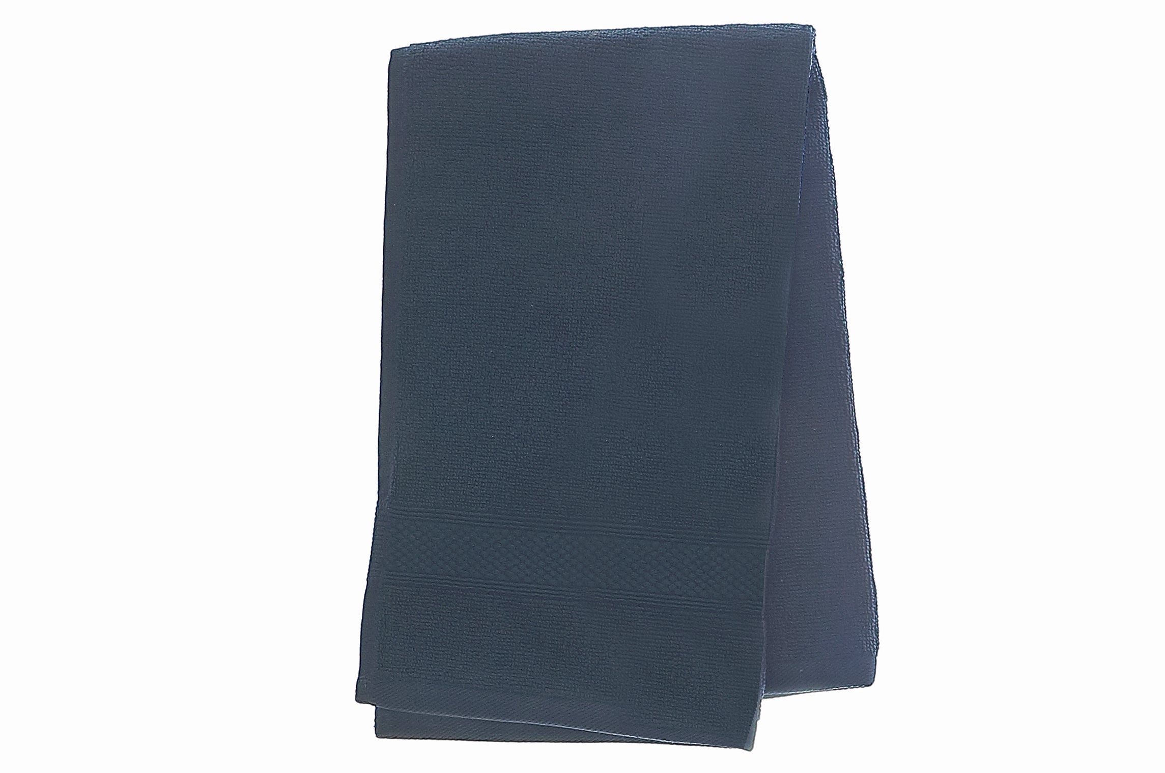 Nova Hand Towel 16" X 27" Navy Set Of 2, Navy Cotton Hand Towel Set Of 2, Bathroom Or Kitchen Essential