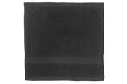 Nova Wash Cloth 12" X 12" Black Set Of 6, Black Cotton Wash Cloth Set Of 6, Durable And Absorbent Towel