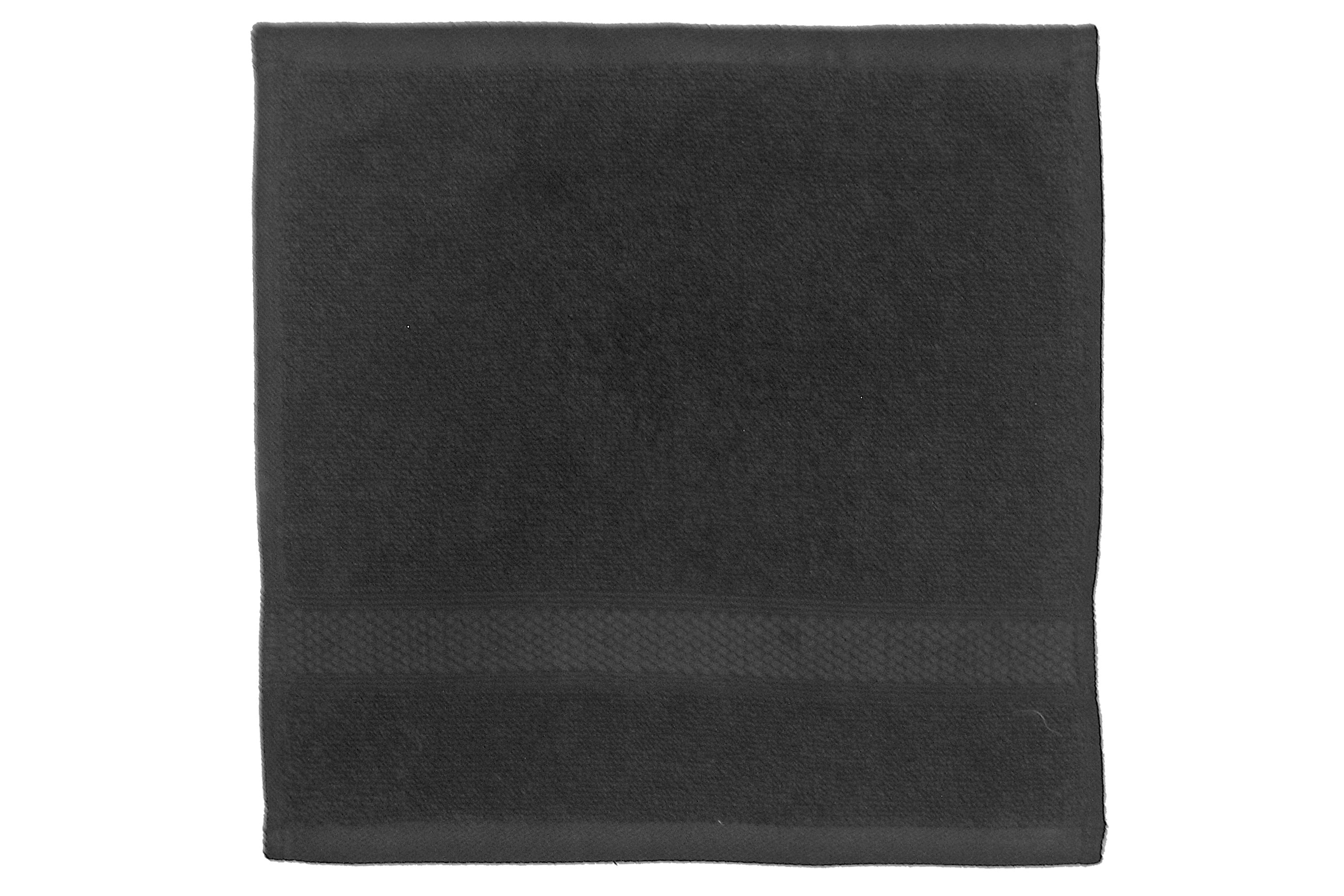 Nova Wash Cloth 12" X 12" Black Set Of 6, Black Cotton Wash Cloth Set Of 6, Durable And Absorbent Towel