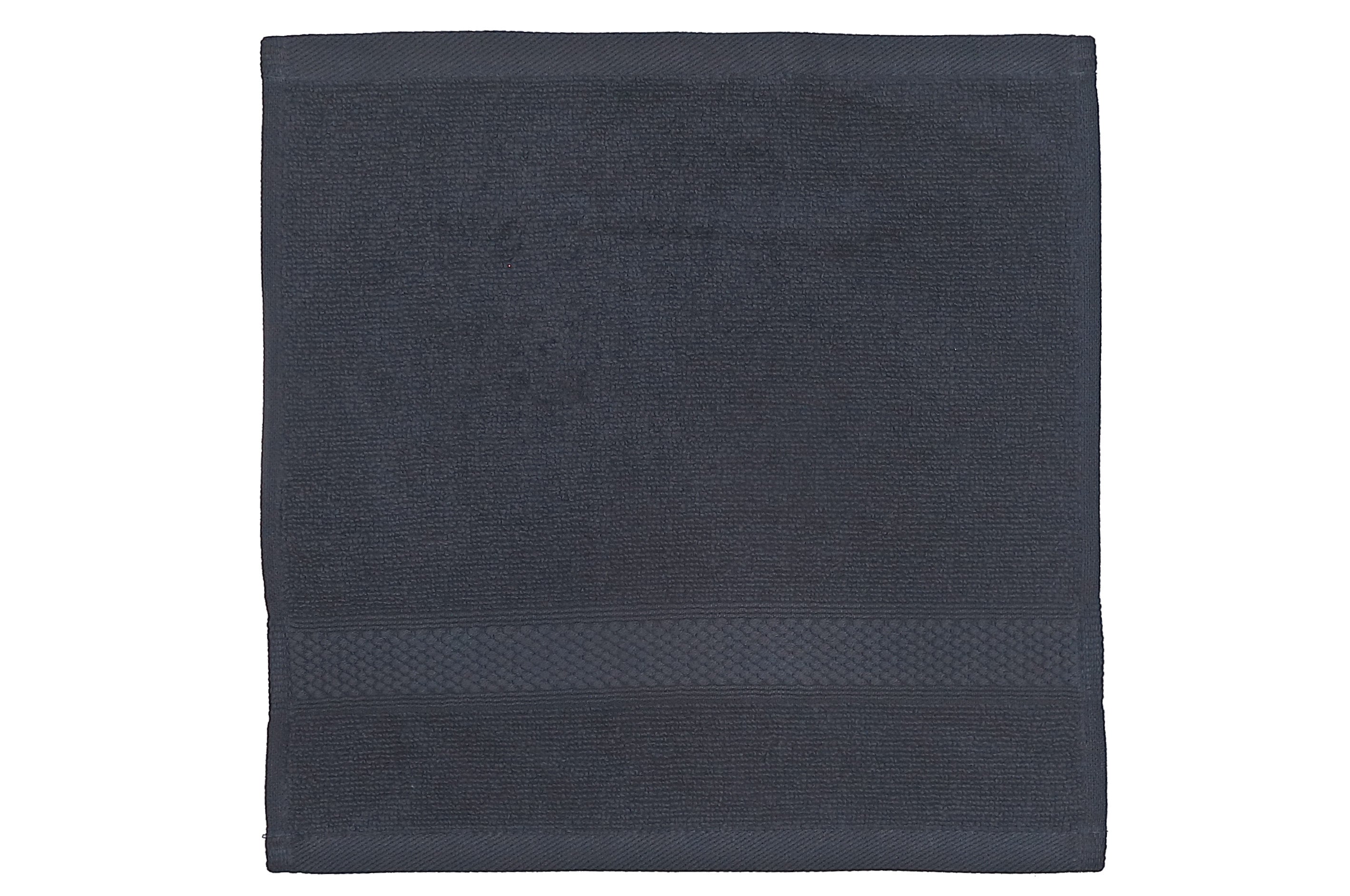 Nova Wash Cloth 12" X 12" Navy Set Of 6, Navy Blue Wash Cloth Set Of 6, Cotton Bath Or Kitchen Towel