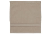 Nova Wash Cloth 12" X 12" Sand Set Of 6, Sand Colored Cotton Wash Cloth Set Of 6, Bathroom Essentials
