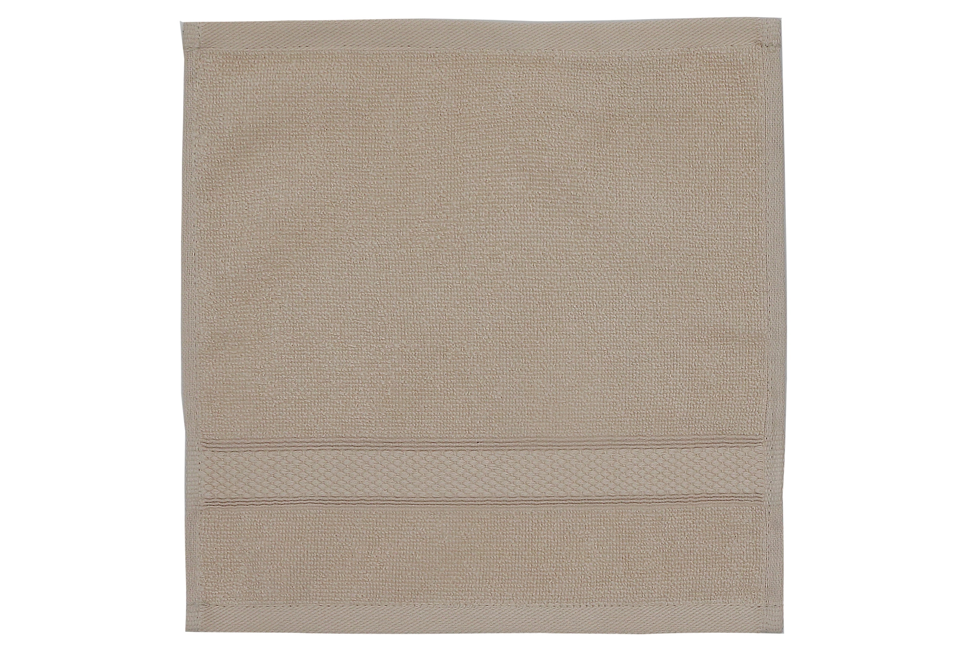 Nova Wash Cloth 12" X 12" Sand Set Of 6, Sand Colored Cotton Wash Cloth Set Of 6, Bathroom Essentials