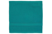 Nova Wash Cloth 12" X 12" Teal Set Of 6, Teal Cotton Wash Cloth Set Of 6, Soft Absorbent Bathroom Towel