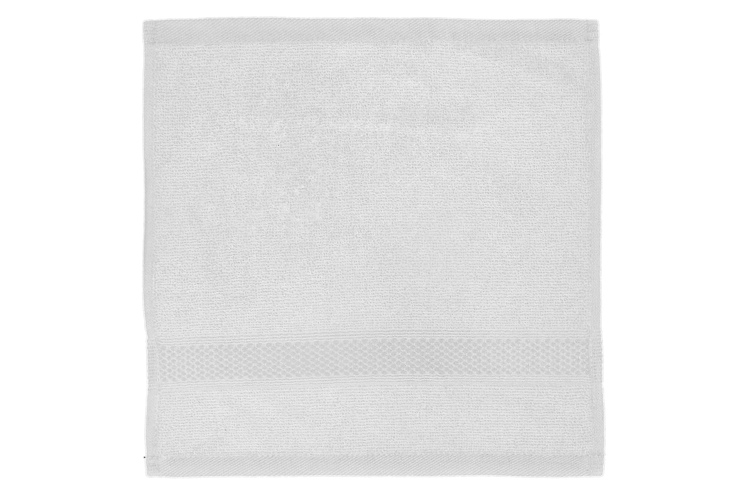 Nova Wash Cloth 12" X 12" White Set Of 6, White Cotton Wash Cloth Set Of 6, Bathroom Or Kitchen Hand Towel