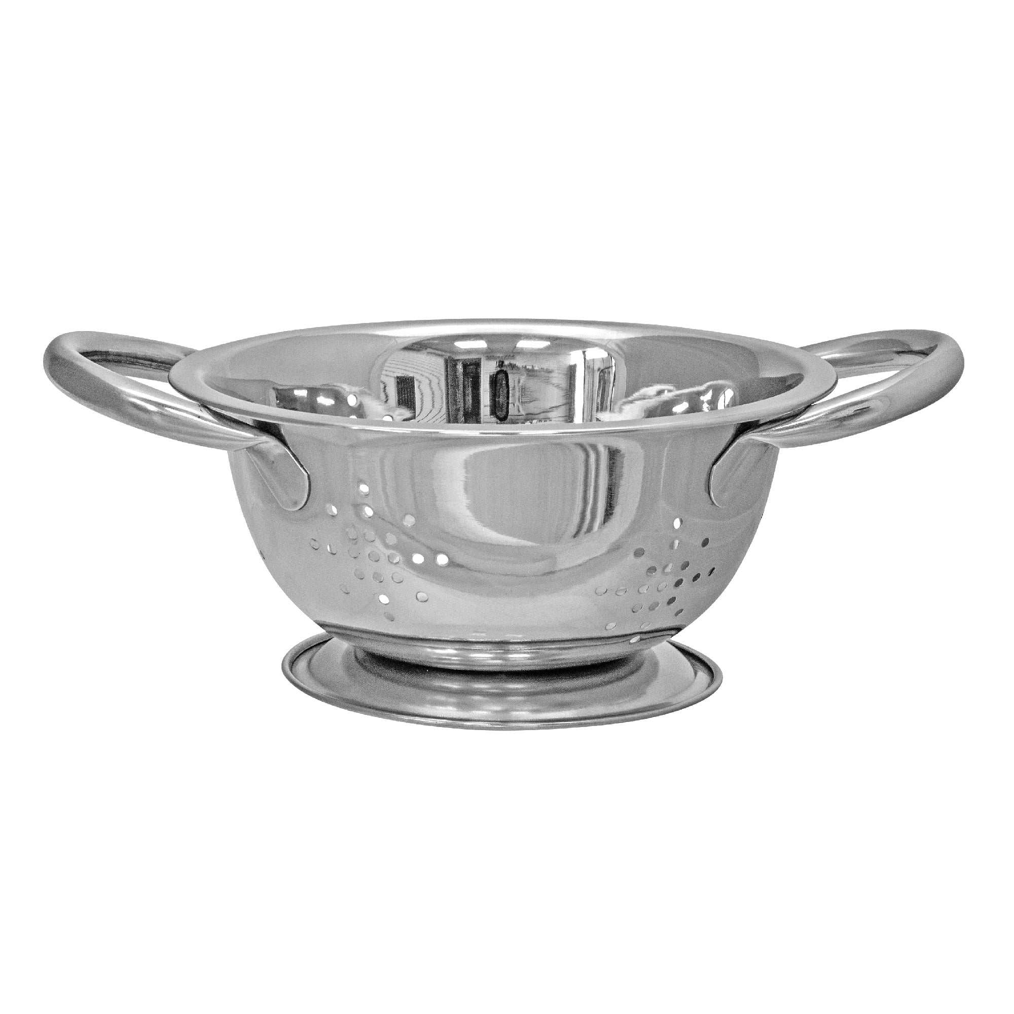 Stainless Steel Colander With Handles 6.25" - Set of 2 Small Kitchen Strainers for Fruits and Vegetables