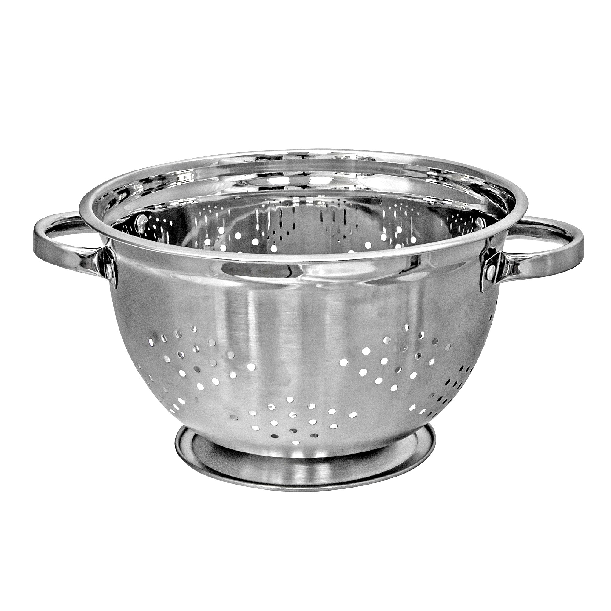 Stainless Steel Deep Colander With Handles 13" Large Kitchen Strainer for Pasta Vegetables and Fruits