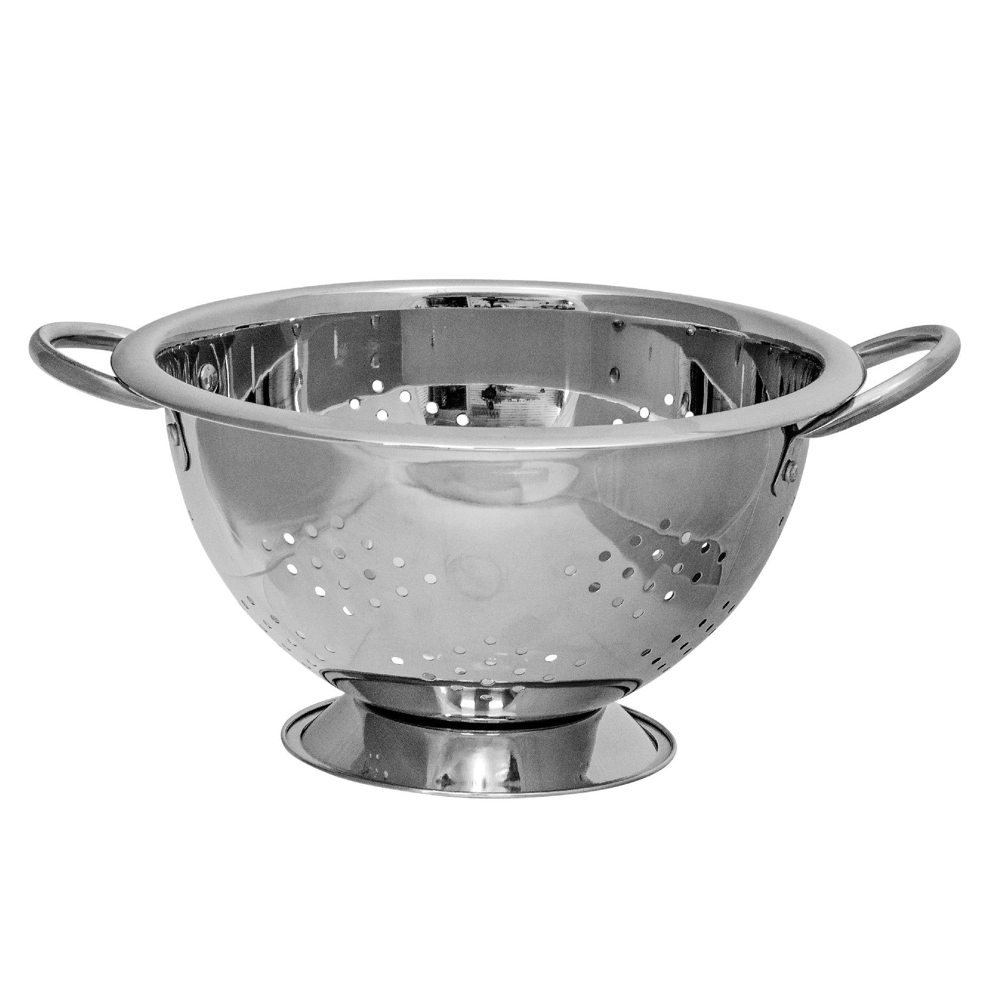 Stainless Steel Deep Colander With Handles 10.75" Kitchen Strainer for Pasta Vegetables and Food Draining