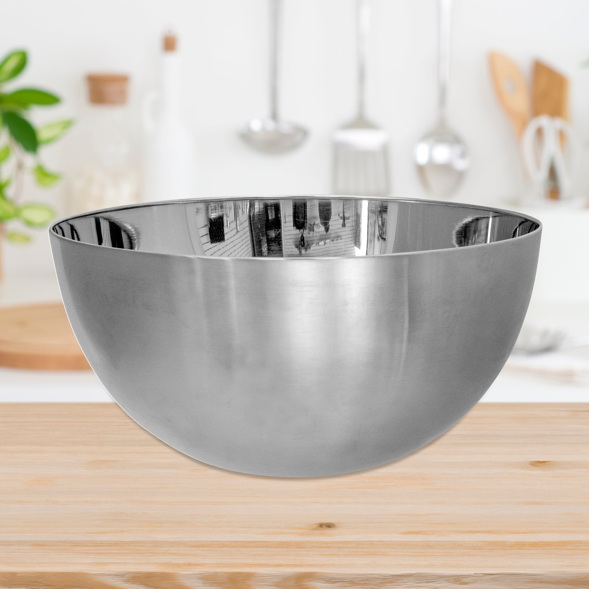 Stainless Steel Salad Bowl 11" Large Kitchen Serving Bowl