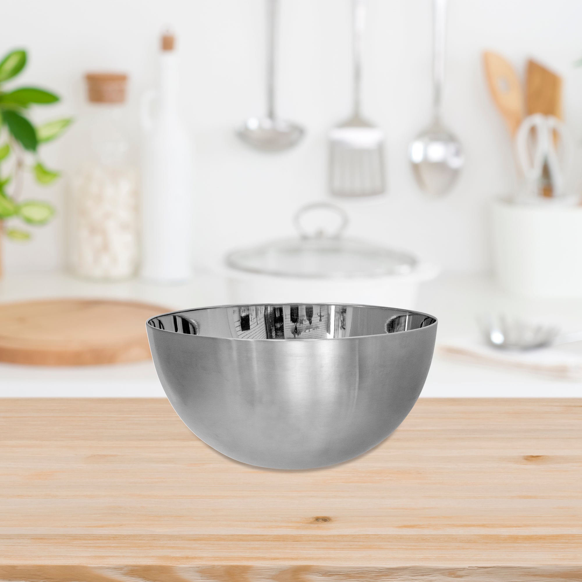 Stainless Steel Salad Bowl 7.50" - Set of 2 Kitchen Serving Bowls