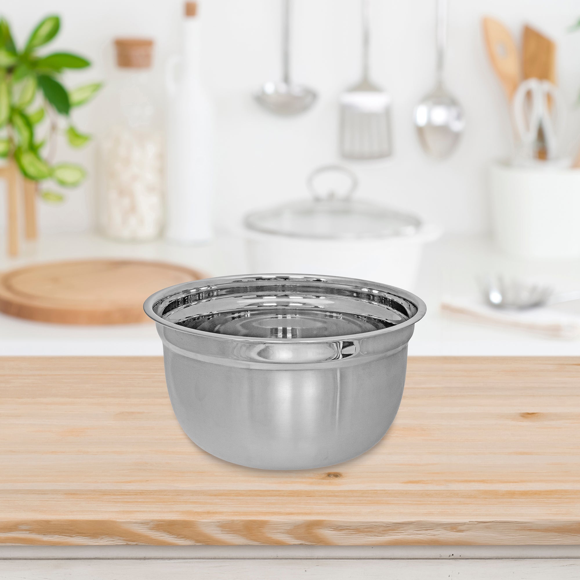 Stainless Steel German Mixing Bowl 10" Stainless Steel Kitchen Mixing Bowl for Baking and Meal Preparation