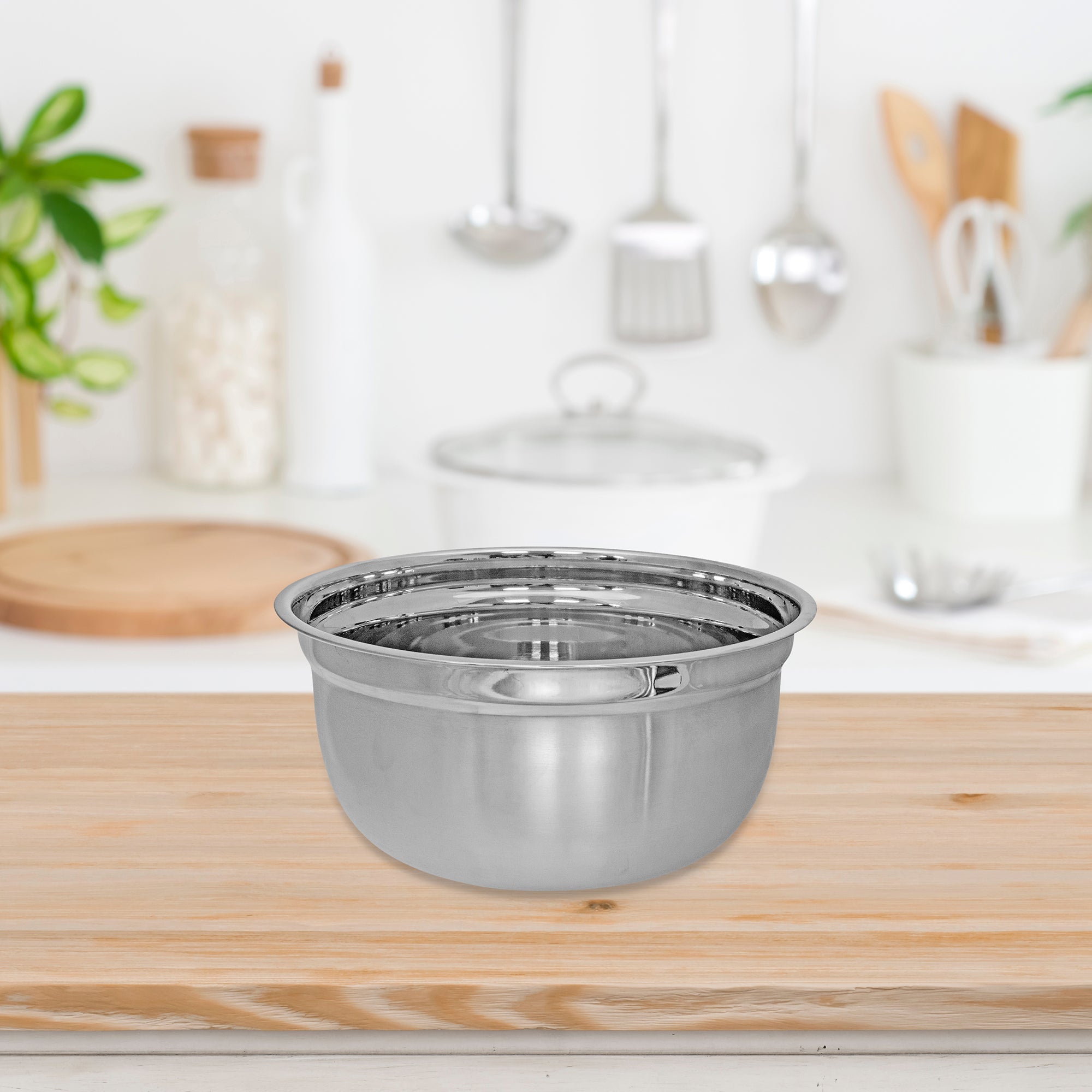 Stainless Steel German Mixing Bowl 8.50" - Set of 2 Kitchen Mixing Bowls for Baking Cooking and Food Prep