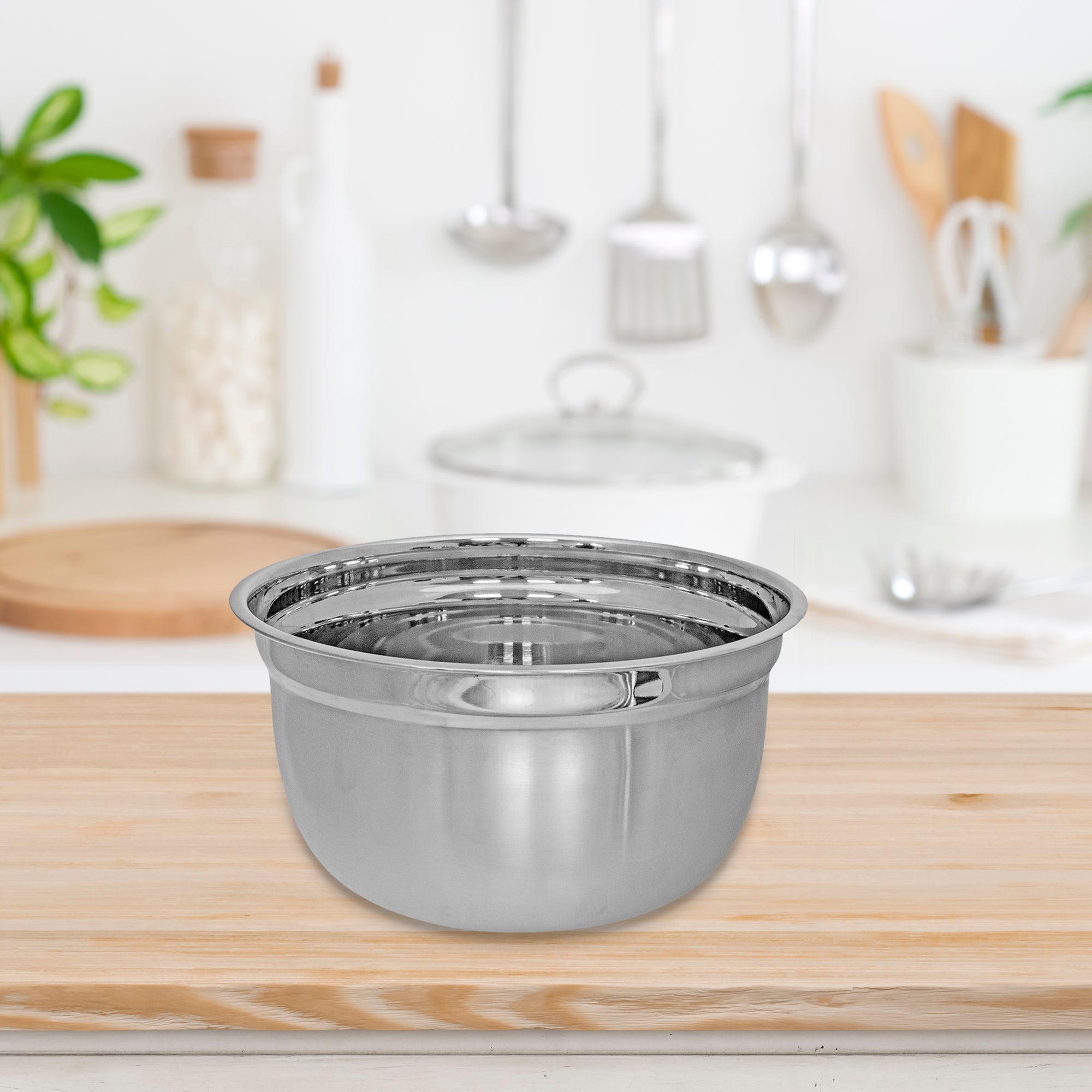 Stainless Steel German Mixing Bowl 6.75" - Set of 2 Small Stainless Steel Kitchen Mixing Bowls