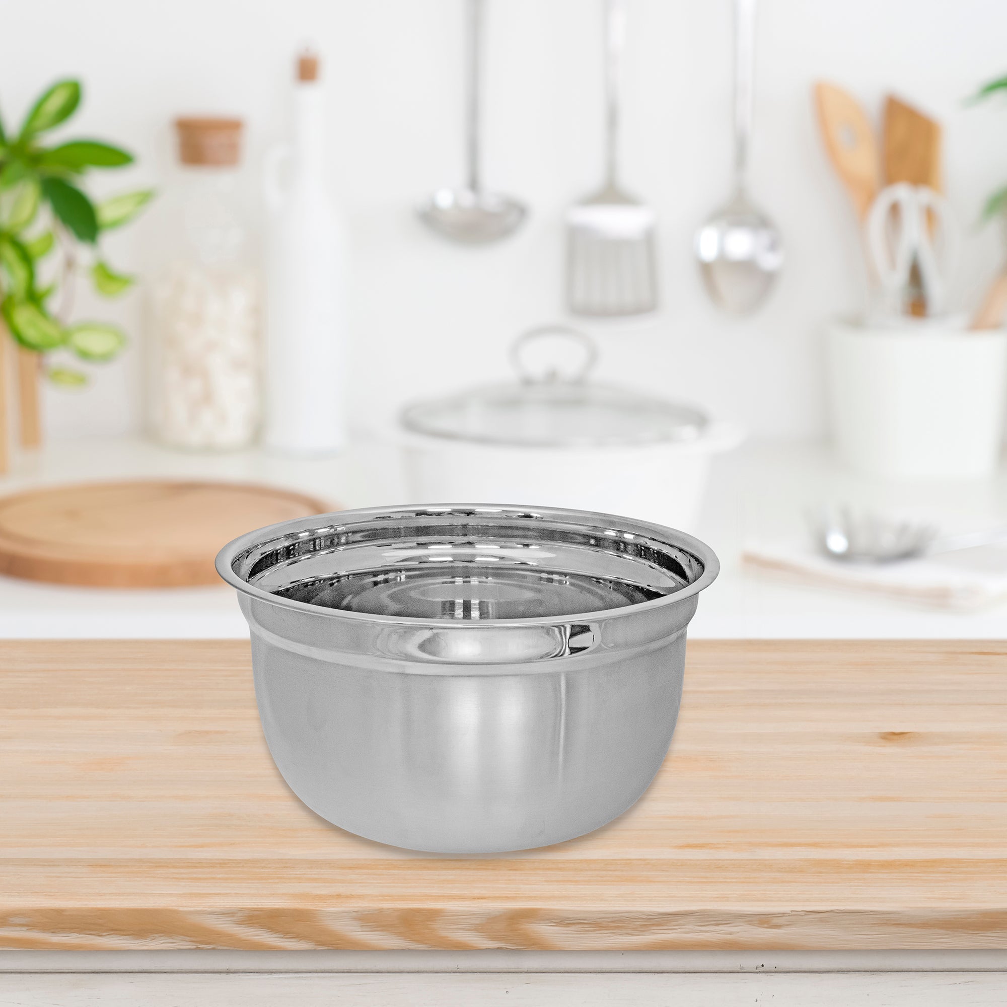 Stainless Steel German Mixing Bowl 11.75" Large Kitchen Mixing Bowl for Baking Cooking and Food Preparation