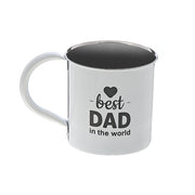 Stainless Steel Coffee Mug With Printing Best Dad In The World - Set of 2 Gift Mug for Father