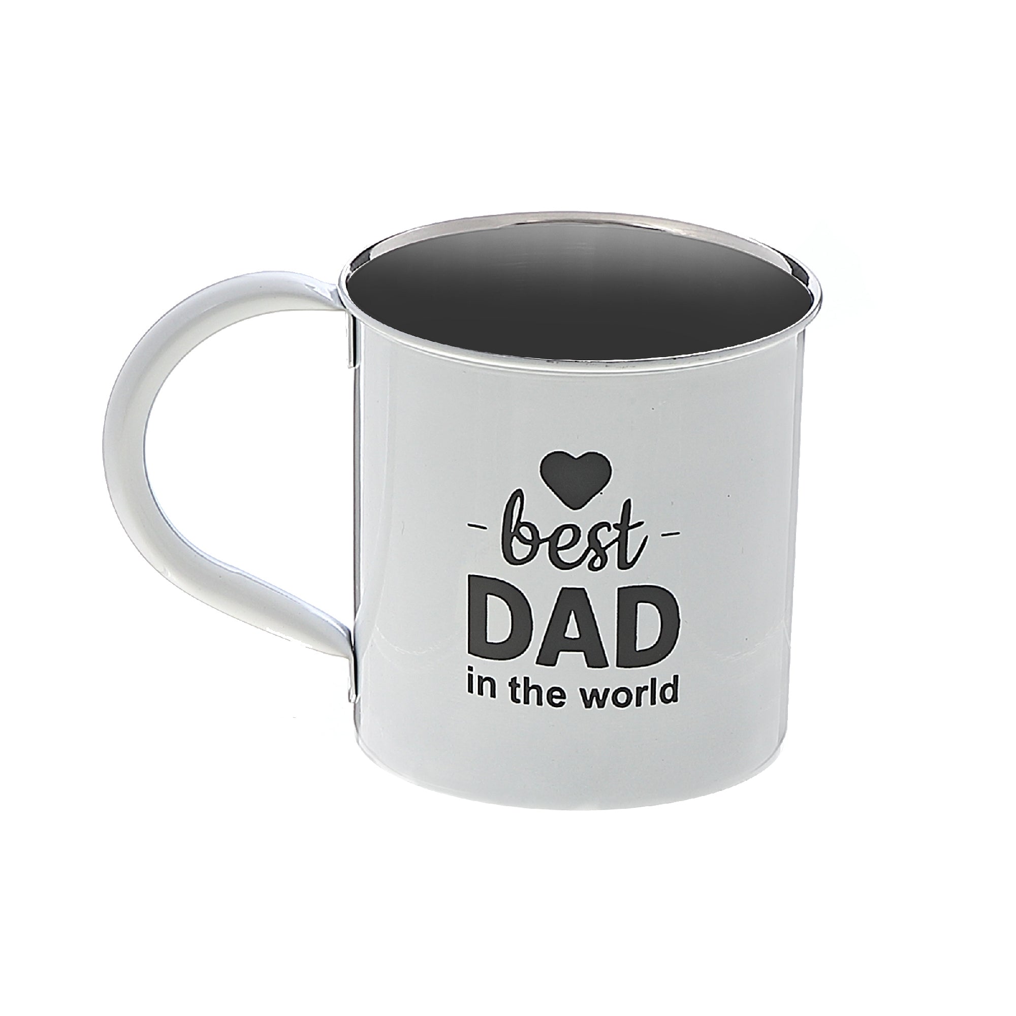 Stainless Steel Coffee Mug With Printing Best Dad In The World - Set of 2 Gift Mug for Father