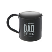 Stainless Steel Coffee Mug With Printing My Dad Is My Hero - Set of 2 Gift Mug for Father