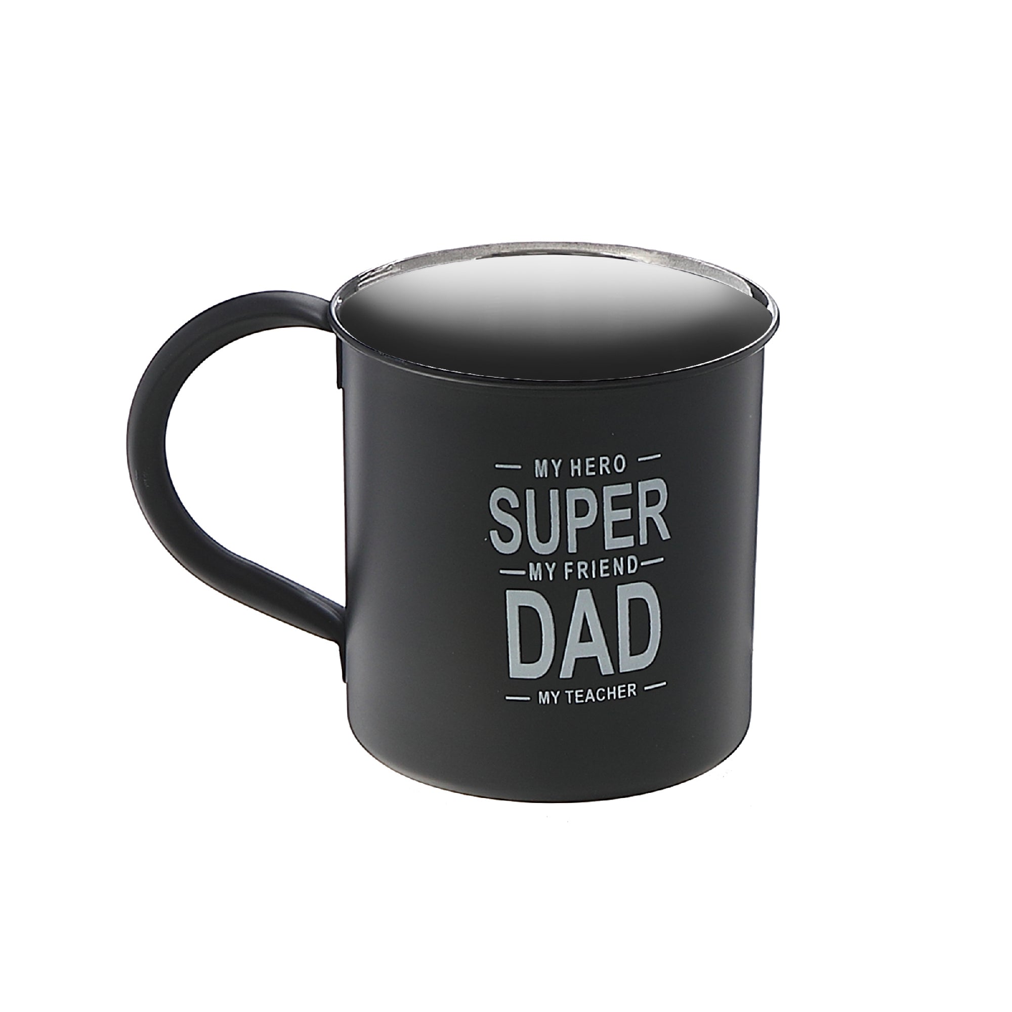 Stainless Steel Coffee Mug With Printing Super Dad - Set of 2 Gift Mug for Father