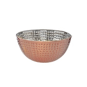 Metallic Rose Hammered Salad Bowl 7.5 Inch, Serving Bowl, Decorative Kitchenware