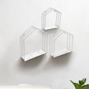 Metal House Shape Floating Shelves Wall DÃ©cor- White