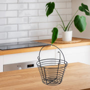 Matte Black Metal John Egg Basket – Decorative Storage Basket, Kitchen Decor