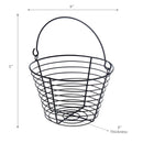 Metal John Egg Basket Matt Black
