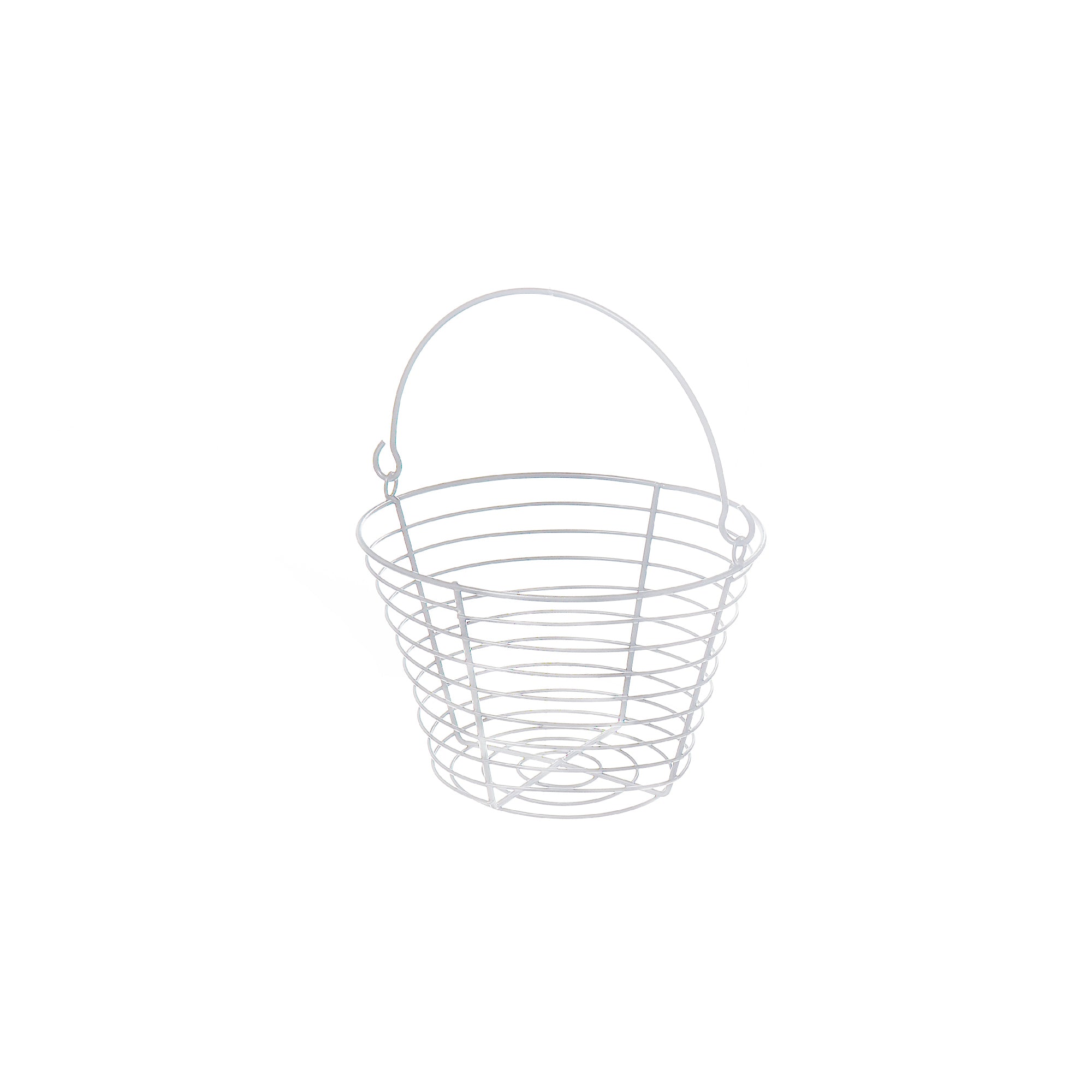 White Metal John Egg Basket – Decorative Storage Basket, Kitchen Decor