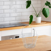 White Metal John Egg Basket – Decorative Storage Basket, Kitchen Decor