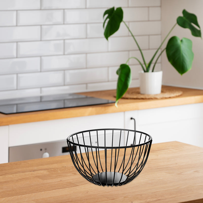Metal Basket With Powder  Coating  Black