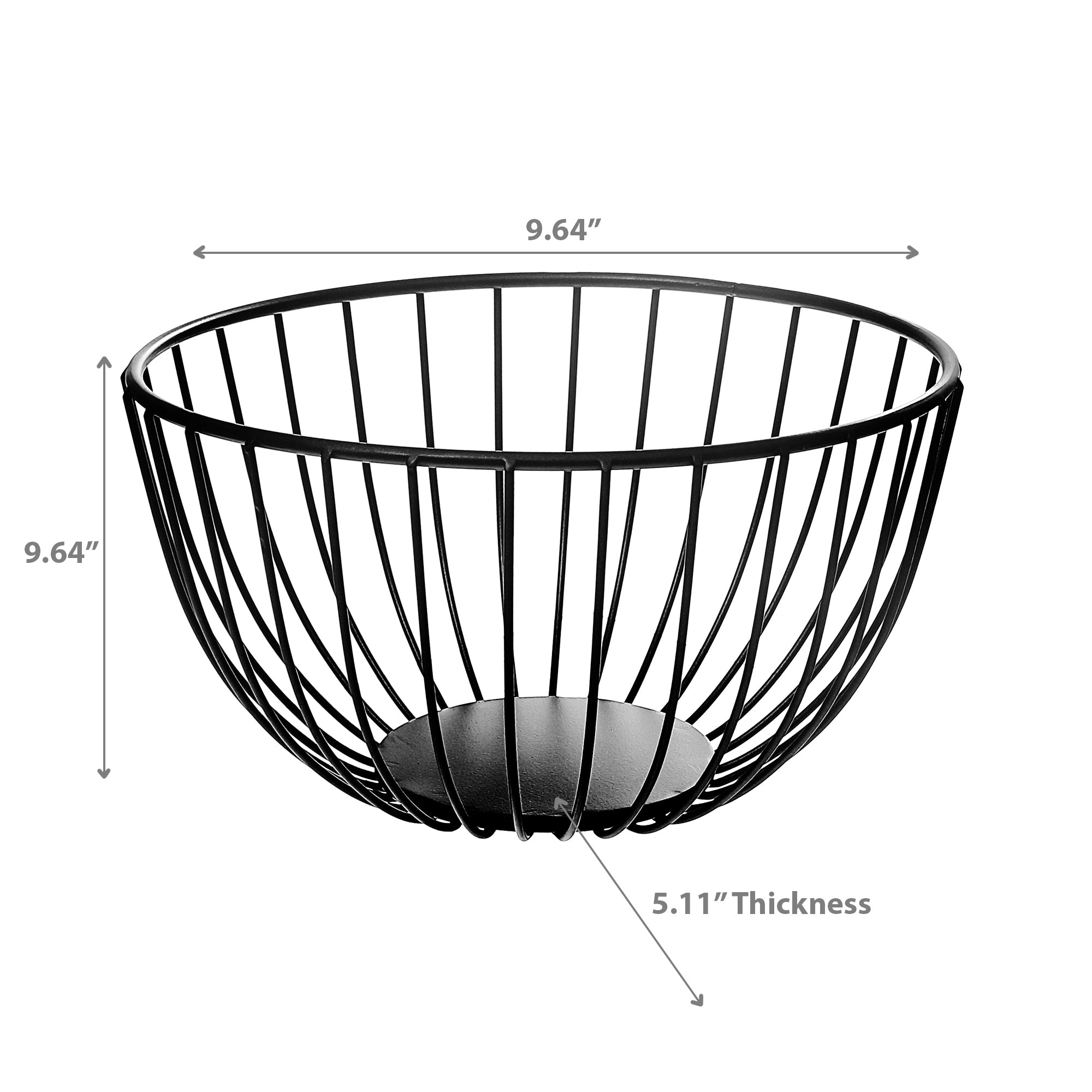 Black Powder Coated Metal Basket – Storage Basket, Home Organization