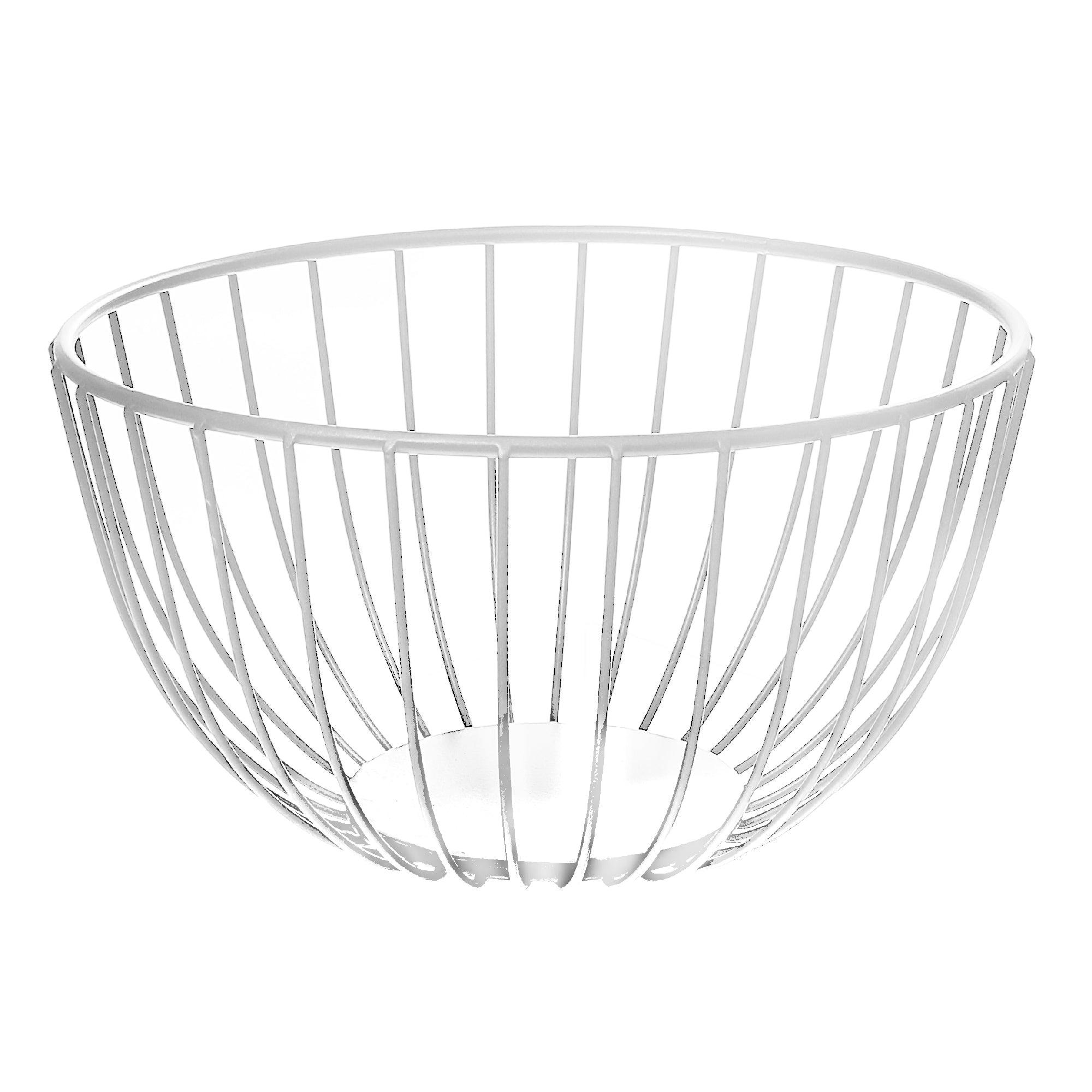 White Powder Coated Metal Basket – Storage Basket, Home Organization