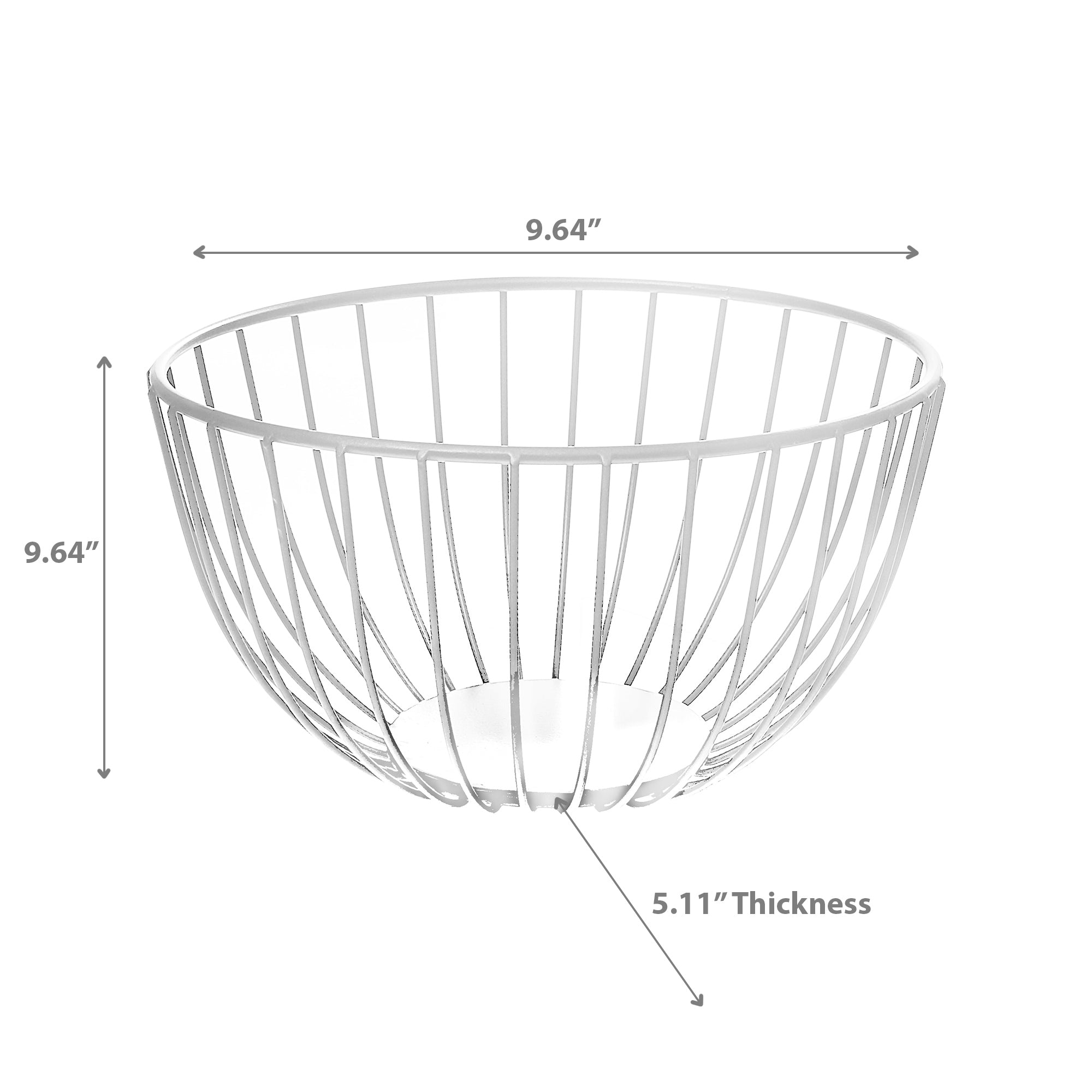 White Powder Coated Metal Basket – Storage Basket, Home Organization