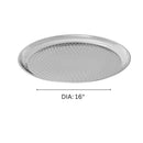 Stainless Steel Round Tray With Hammering 16"DIA