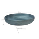 Metal Belly Bowl With Hammering Blue