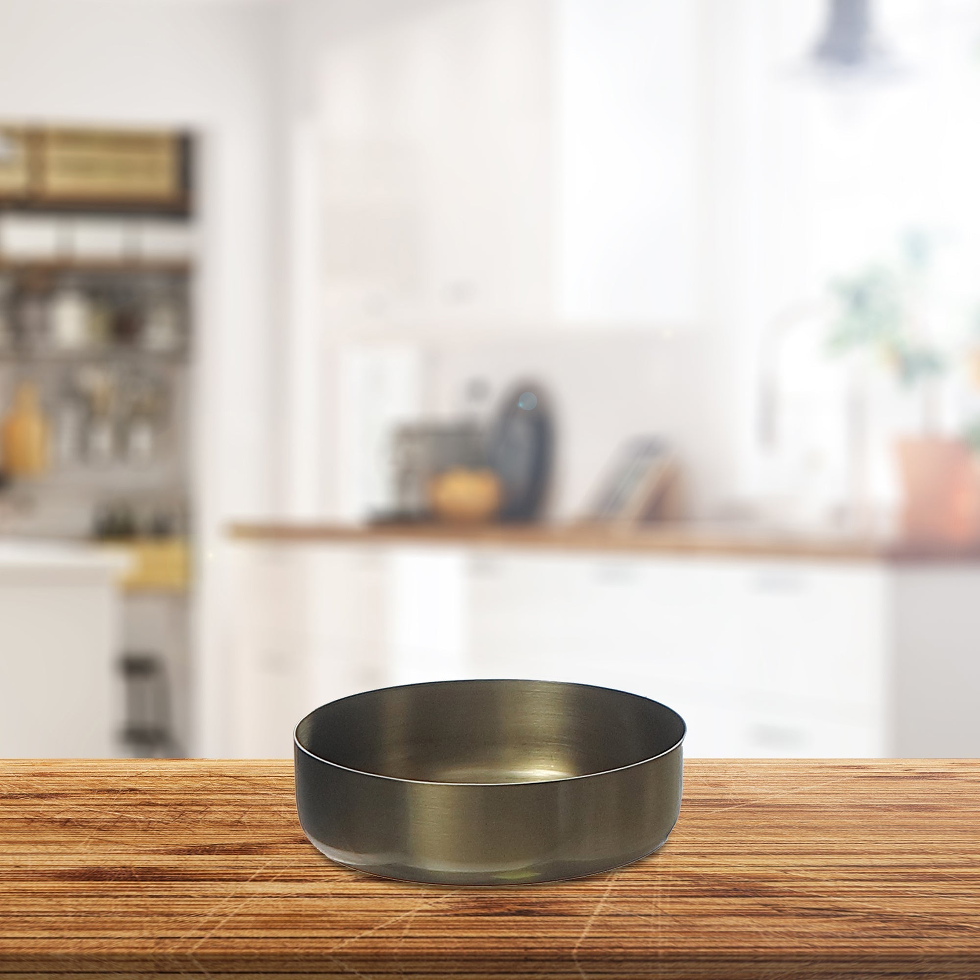 Set of 3 Gold Metal Tapas Bowls – Appetizer Serving Dish, Kitchen Tableware