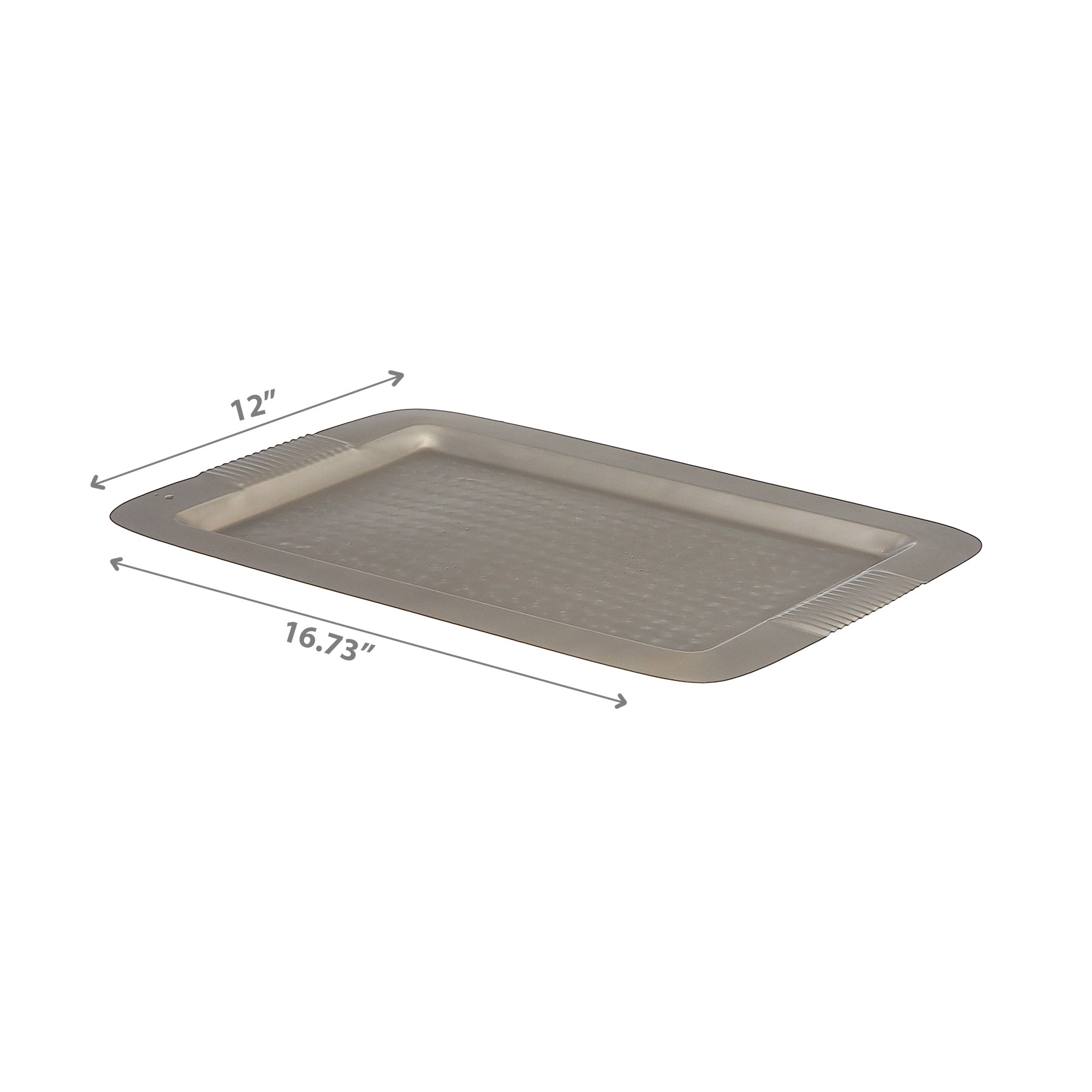 Rectangular Hammered Tray 17" x 12" Champagne – Serving Tray, Decorative Tableware