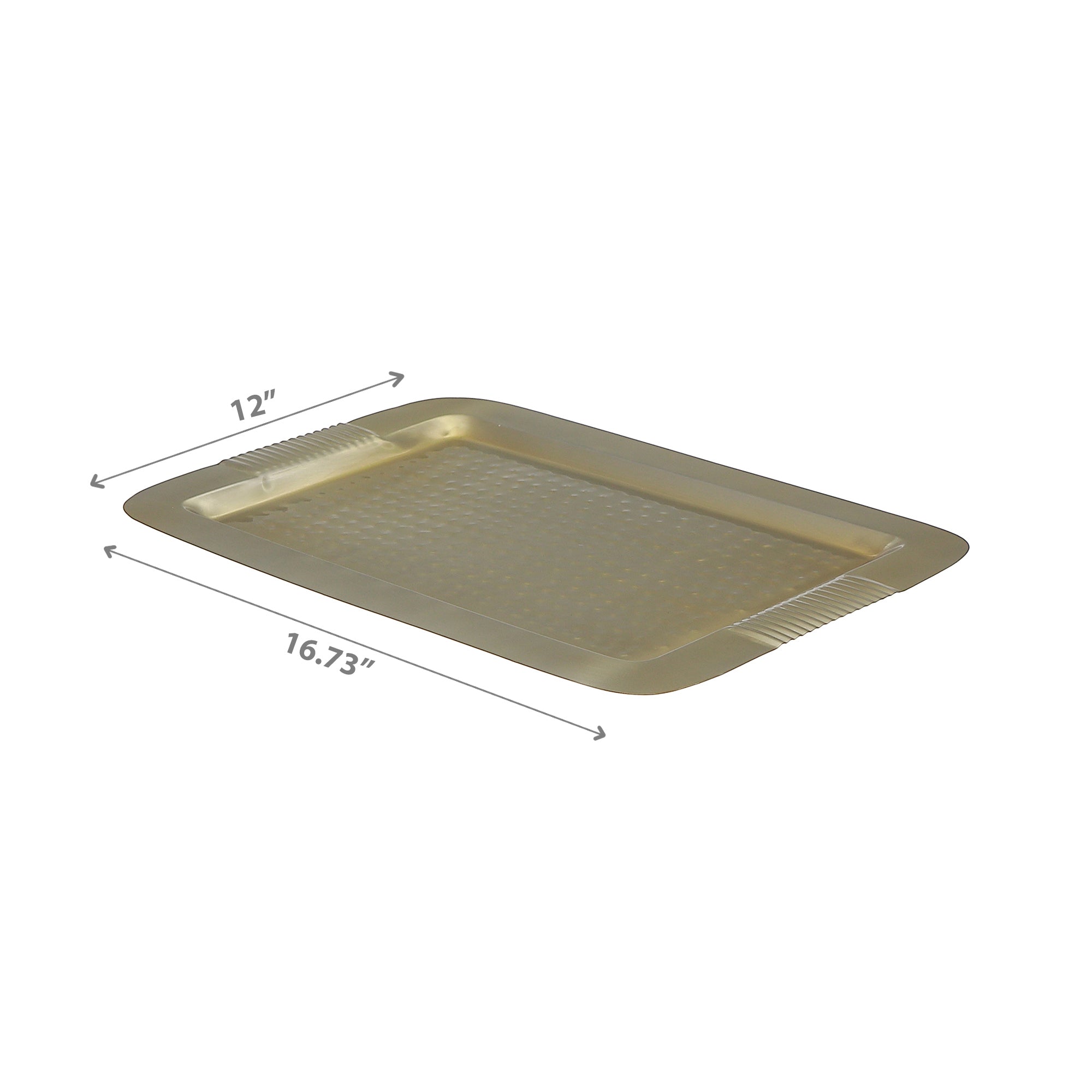 Rectangular Hammered Tray 17" x 12" Gold – Serving Tray, Decorative Kitchen Tableware