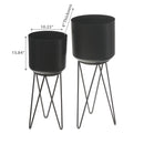 Set2 Planters With Tripod Stand-Black