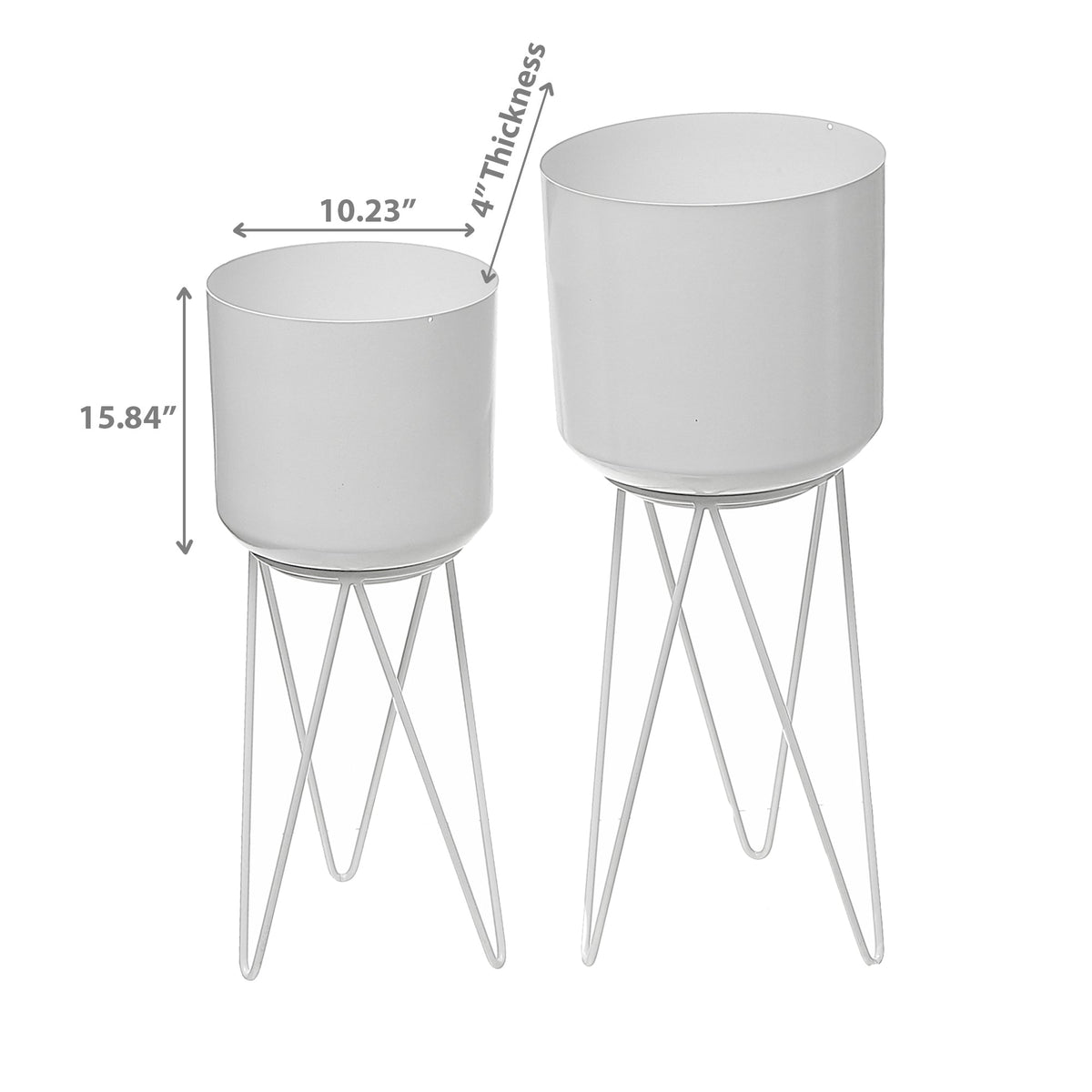 Set2 Planters With Tripod Stand-Black