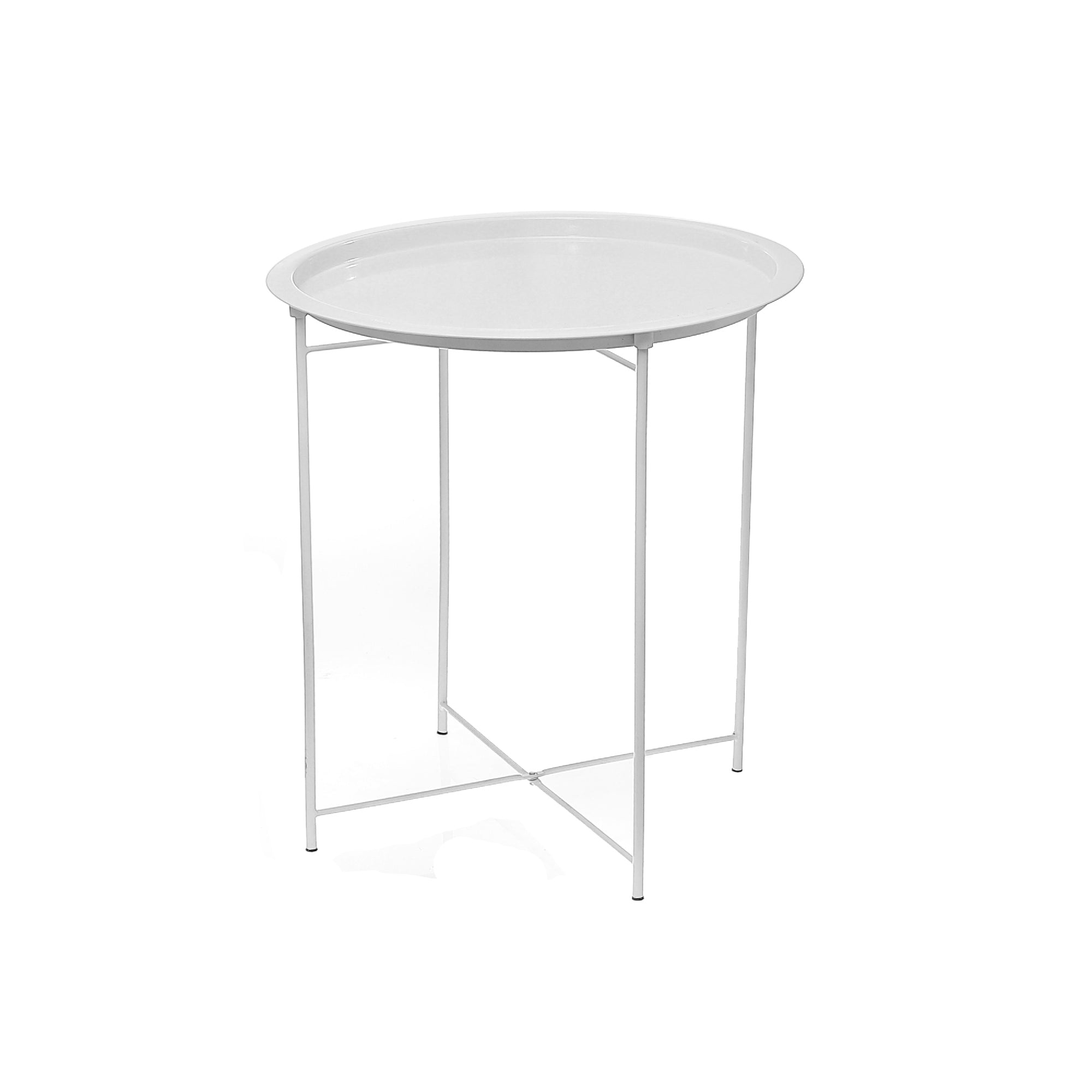 Metal Black Round Coffee Table, Industrial Living Room Furniture