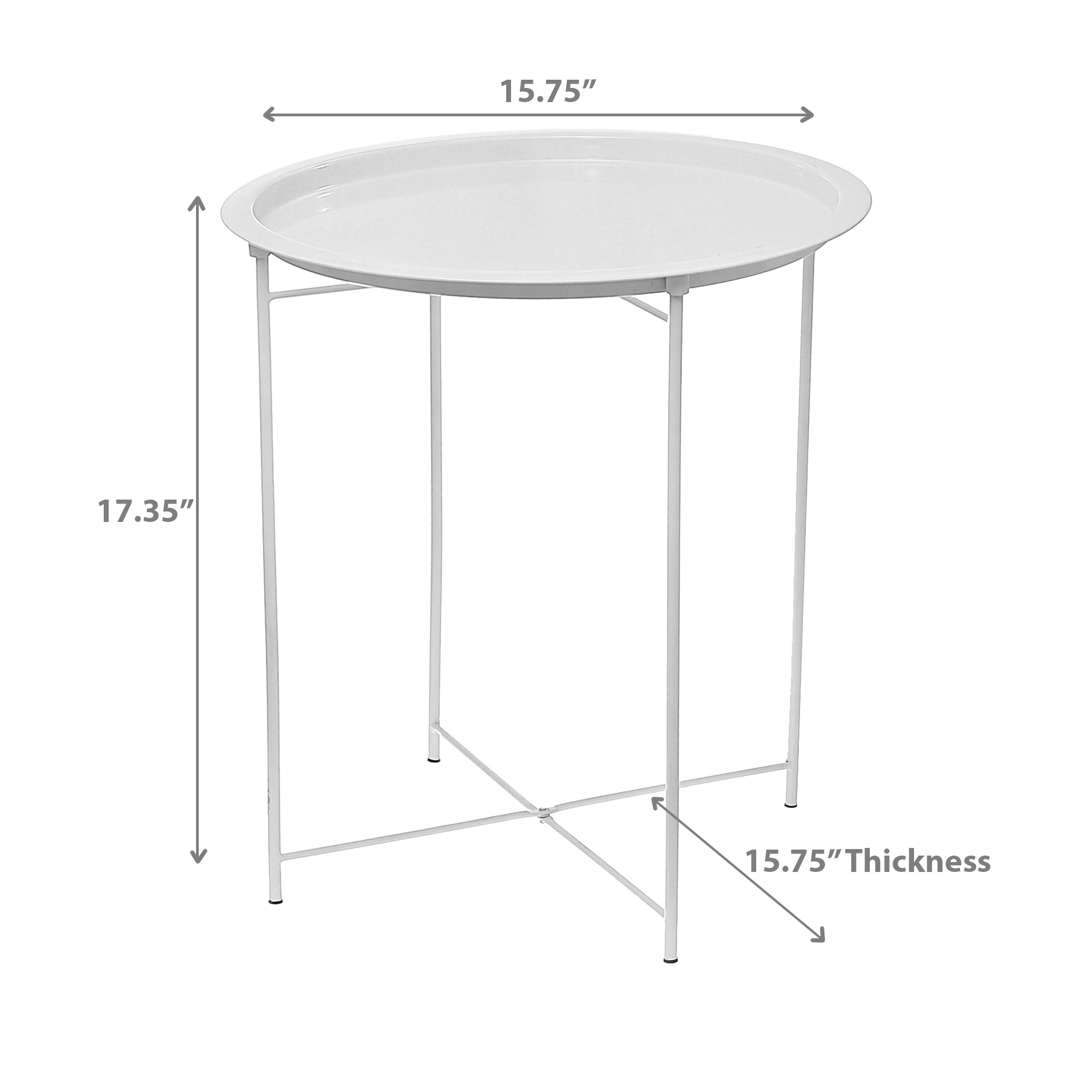 Metal Black Round Coffee Table, Industrial Living Room Furniture
