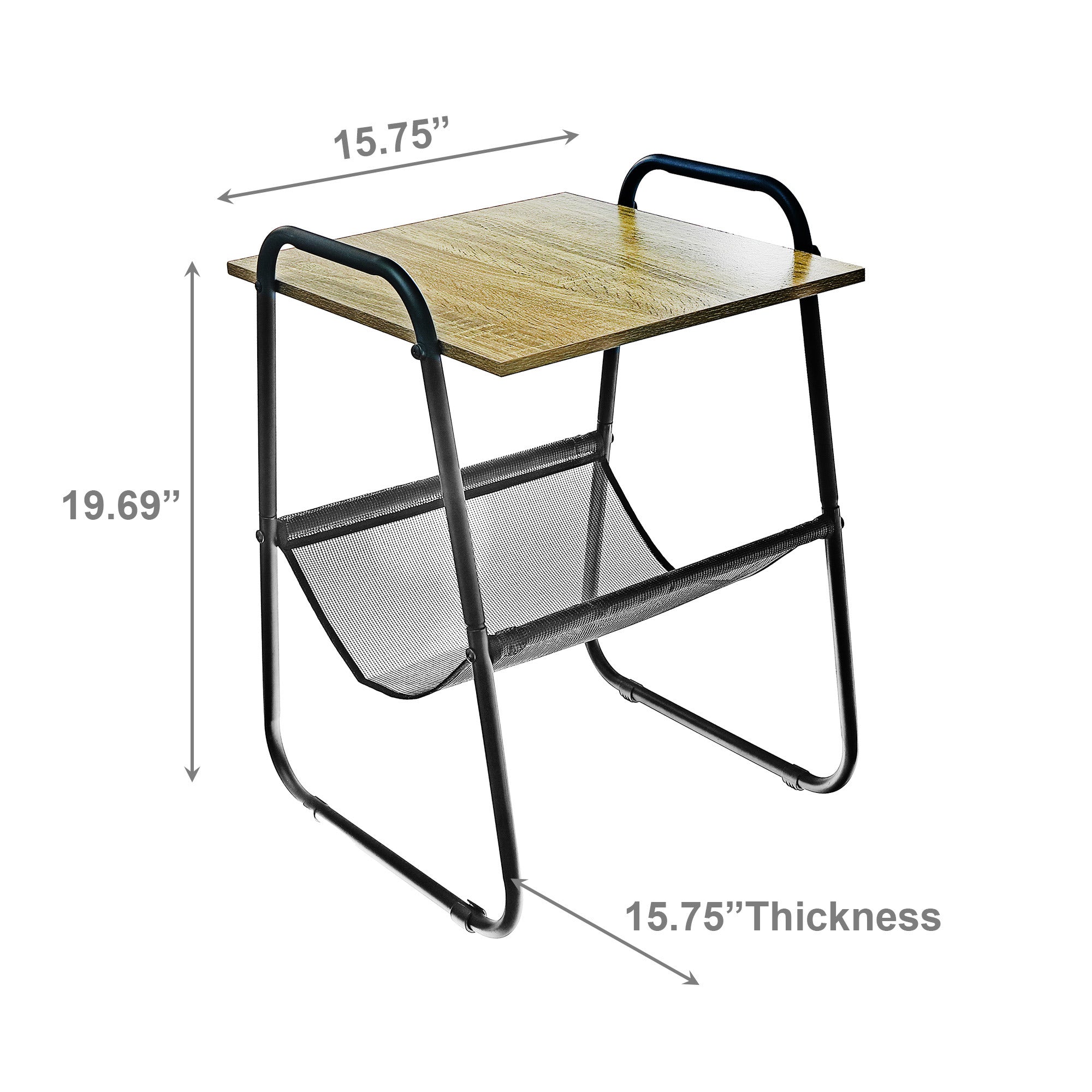 Natural Wood Finish Magazine Rack with Tabletop