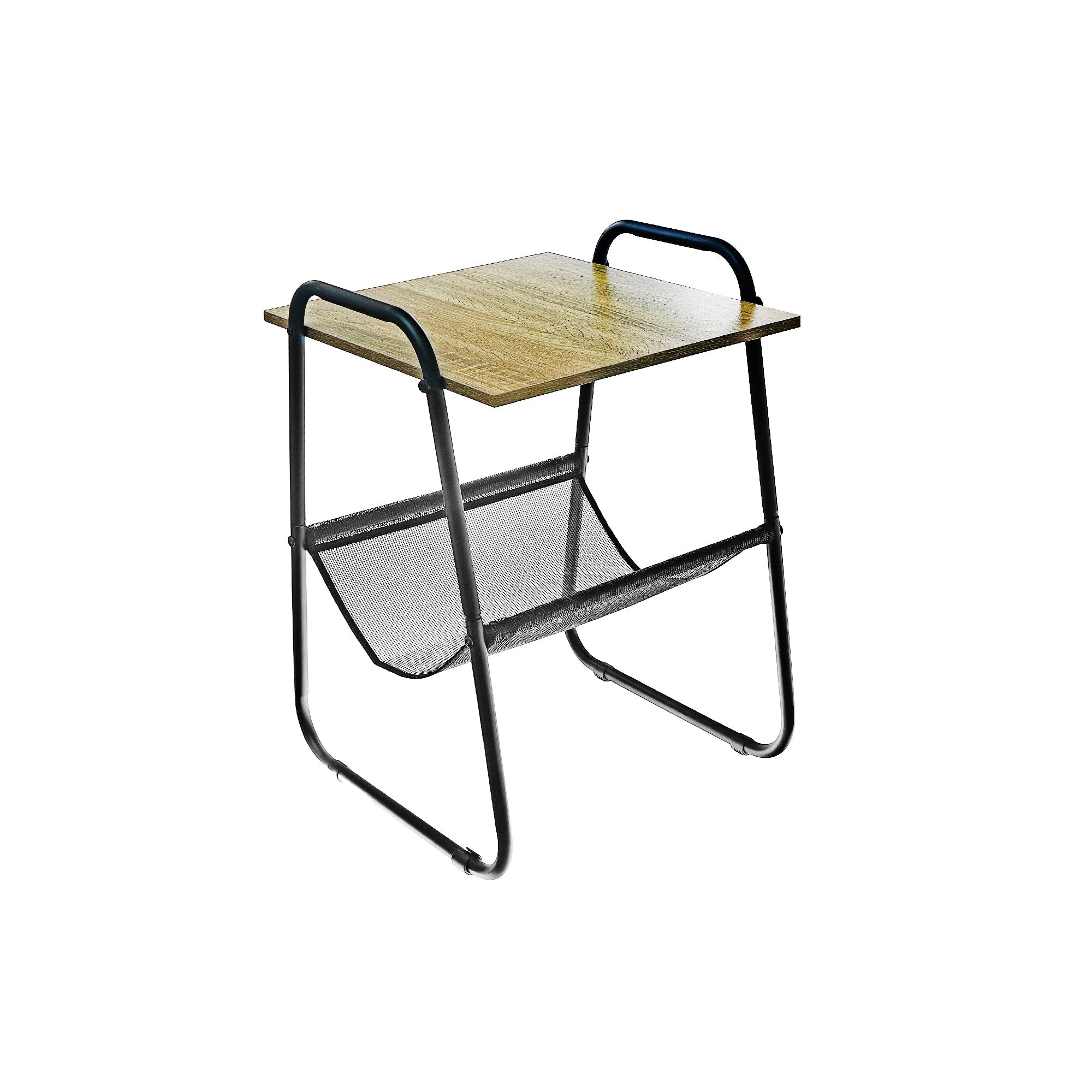 Natural Wood Finish Magazine Rack with Tabletop
