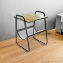 Magazine Rack With Wooden Table Top