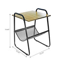 Magazine Rack With Wooden Table Top