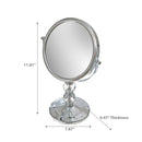 Chrome Plated 2 Sided Swing Mirror On Decor Pedestal 5 X Magnify