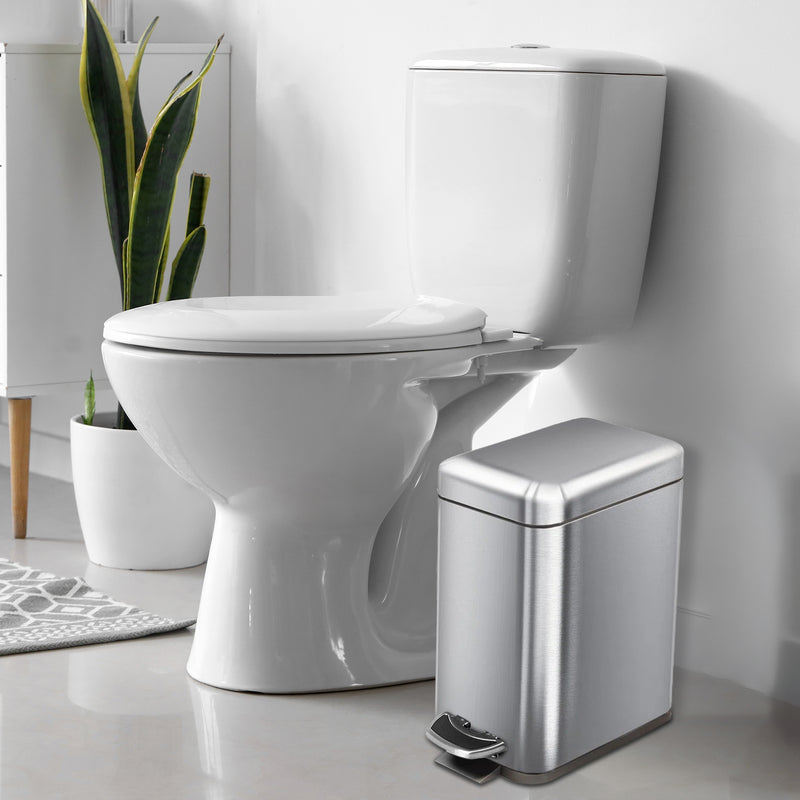 5L Stainless Steel Round Pedal Bin
