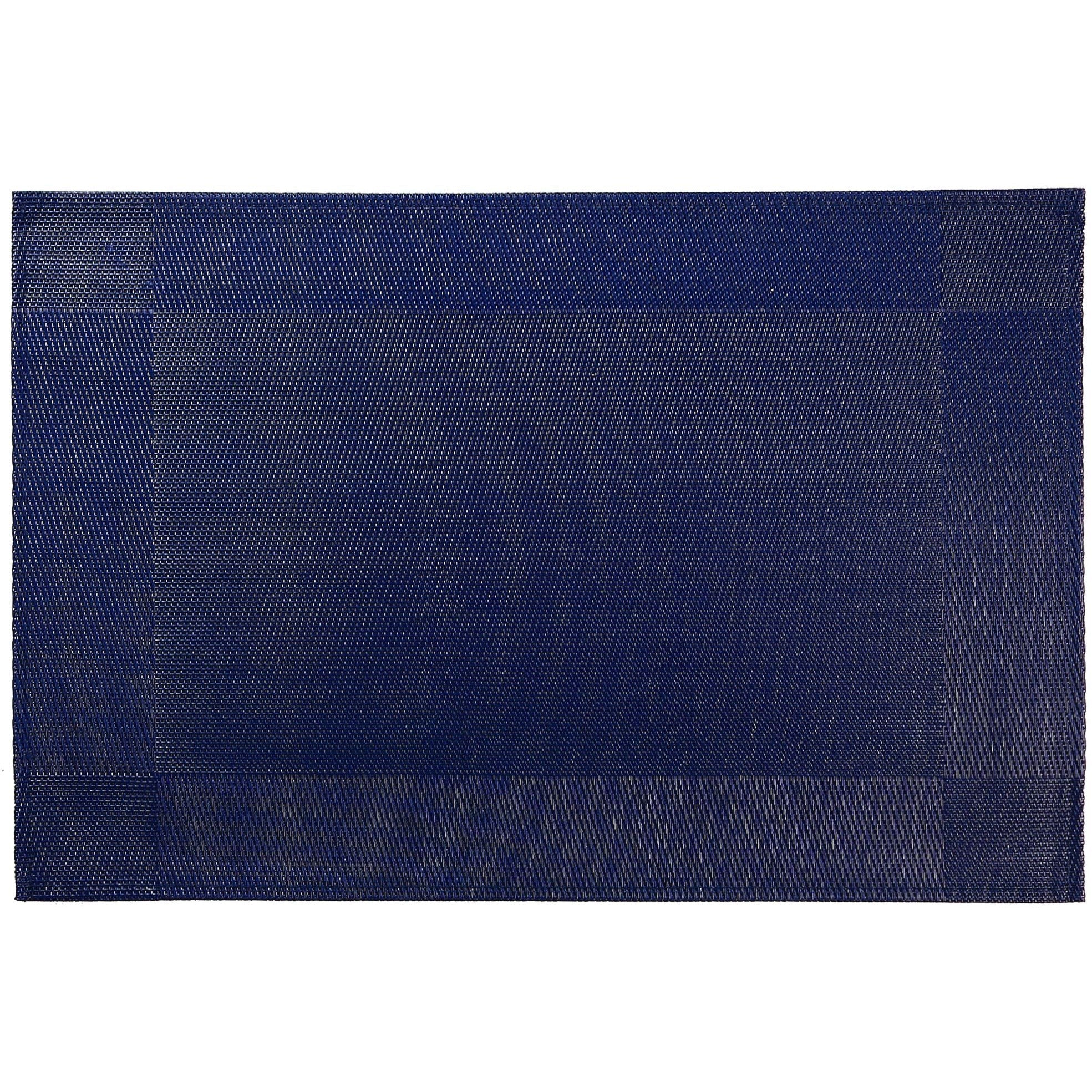 Classic Vinyl Placemat – Navy Blue, Set of 12, Durable Tableware