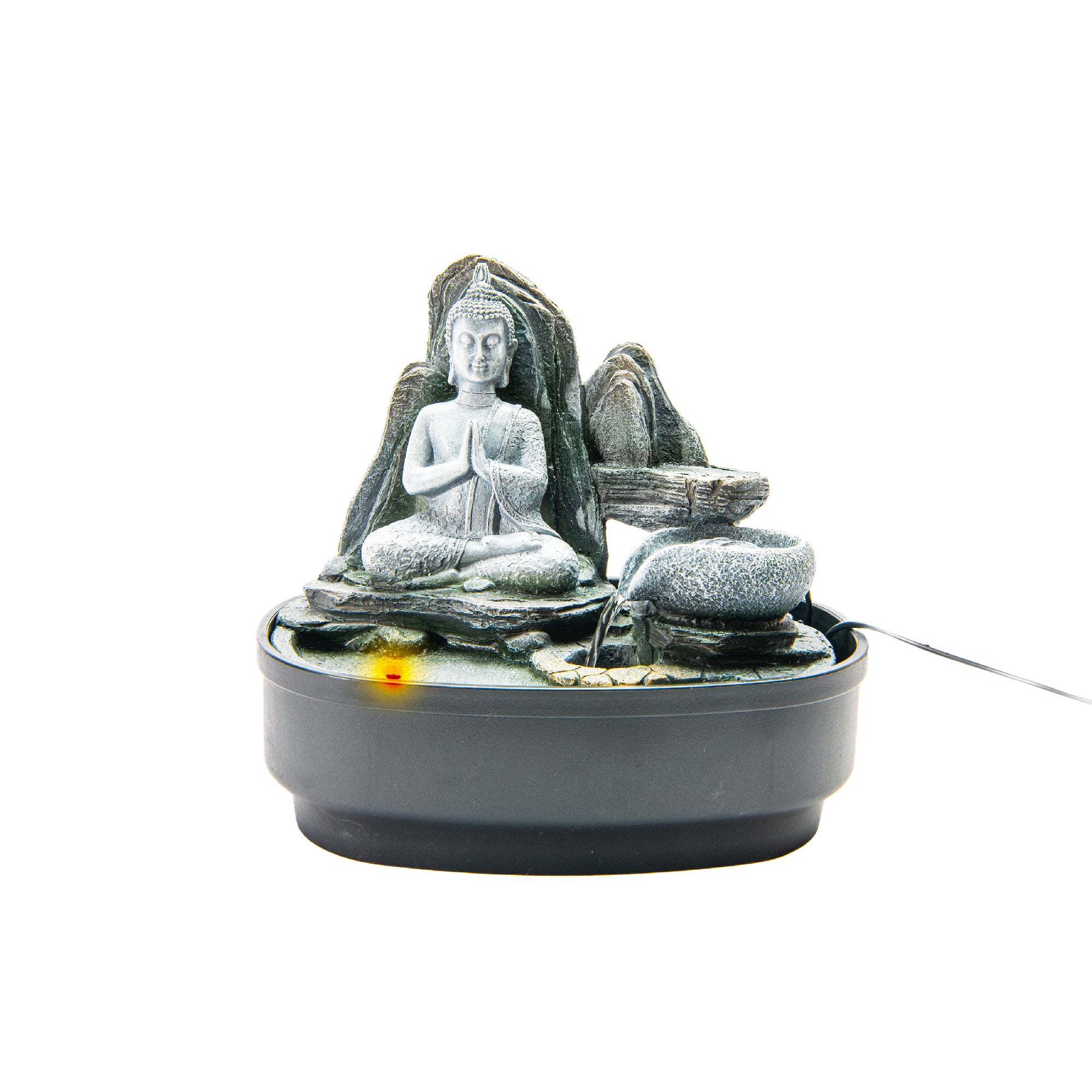 Polyresin Water Fountain Decor with Buddha Figure