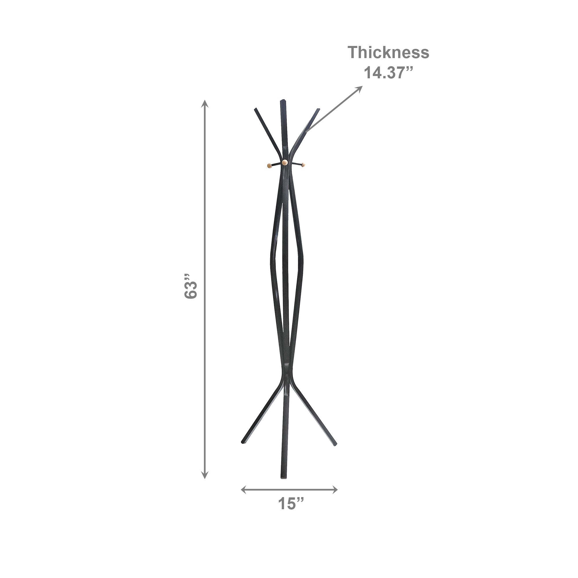 Black Metal Coat Rack