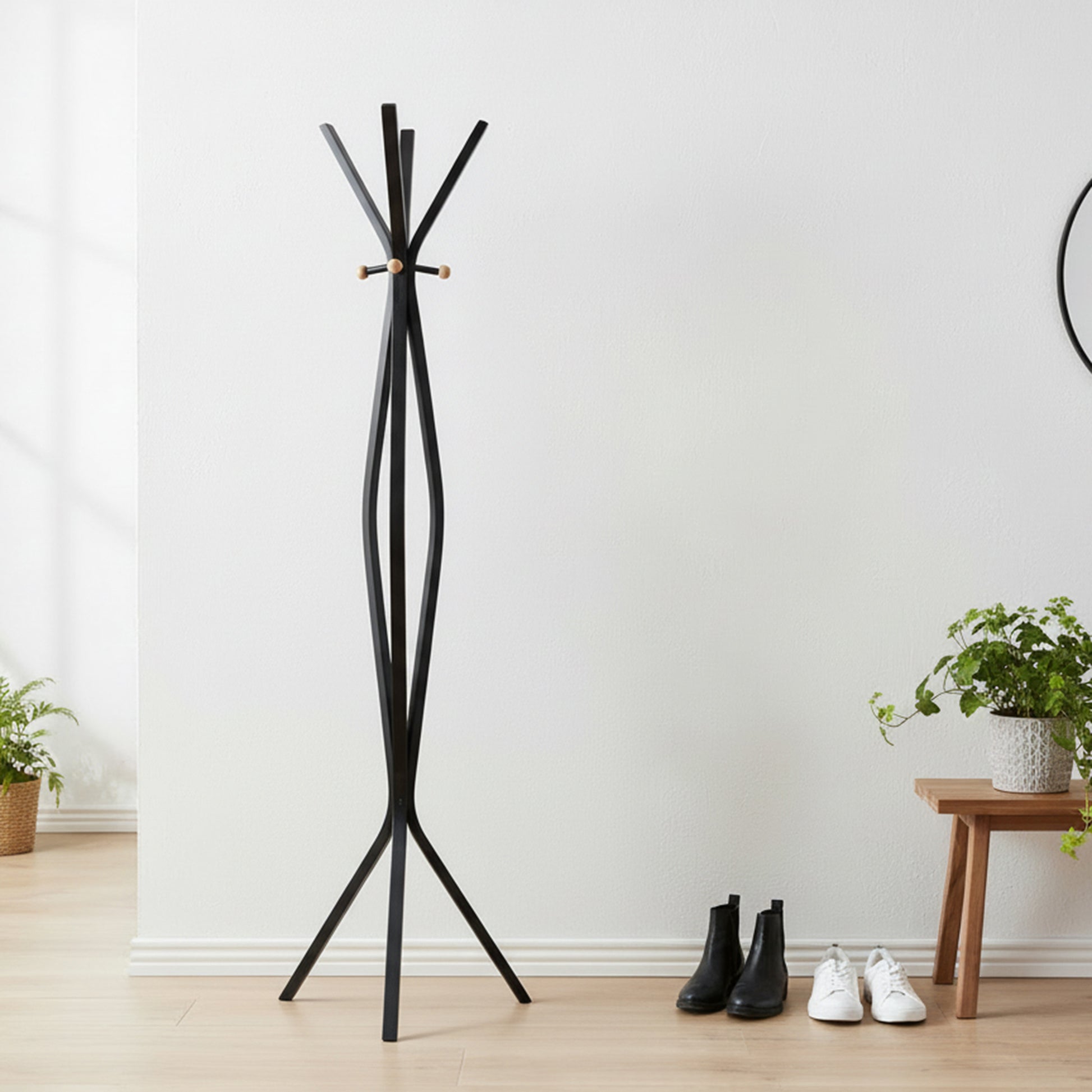 Black Metal Coat Rack